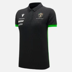 Polo da donna nero Automobili Lamborghini Squadra Corse