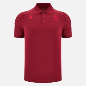 Polo da viaggio Welsh Rugby 2025/26 Rosso intenso