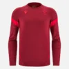 T-Shirt da allenamento a maniche lunghe Welsh Rugby 2025/26 rosso intenso