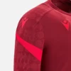 T-Shirt da allenamento a maniche lunghe Welsh Rugby 2025/26 rosso intenso