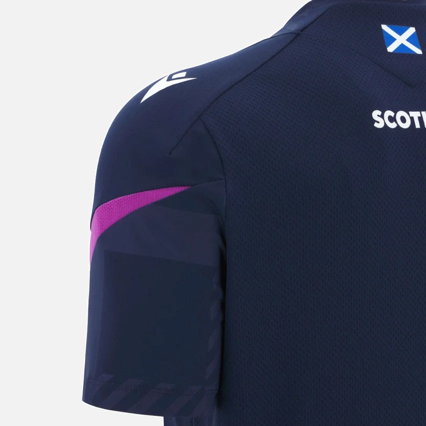 T-Shirt da allenamento Scottish Rugby 2025/26 blu navy T-Shirt da allenamento Scottish Rugby 2025/26 blu navy