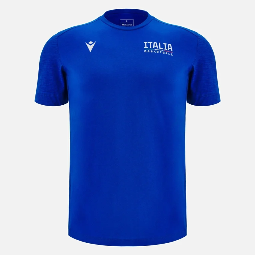 T-Shirt da viaggio in cotone per giocatori adulti Italbasket 2025/26 T-Shirt da viaggio in cotone per giocatori adulti Italbasket 2025/26