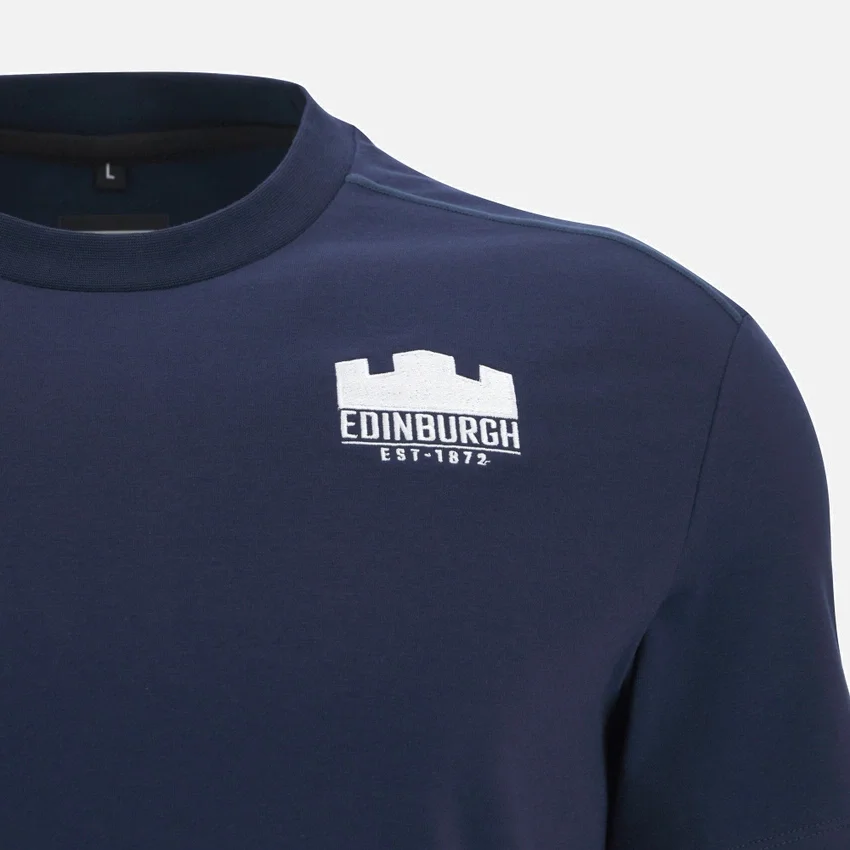 T-Shirt in cotone blu navy Edinburgh Rugby 2025/26 T-Shirt in cotone blu navy Edinburgh Rugby 2025/26