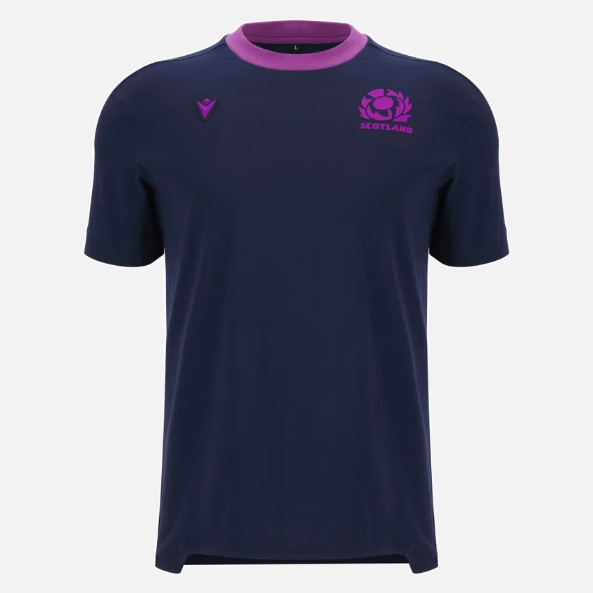 T-Shirt in cotone blu navy Scottish Rugby 2025/26 T-Shirt in cotone blu navy Scottish Rugby 2025/26