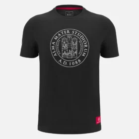 T-Shirt in cotone nero da adulto della collezione Unibo