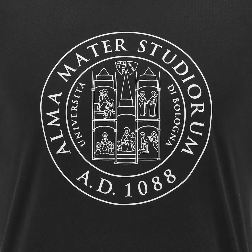 T-Shirt in cotone nero da adulto della collezione Unibo T-Shirt in cotone nero da adulto della collezione Unibo
