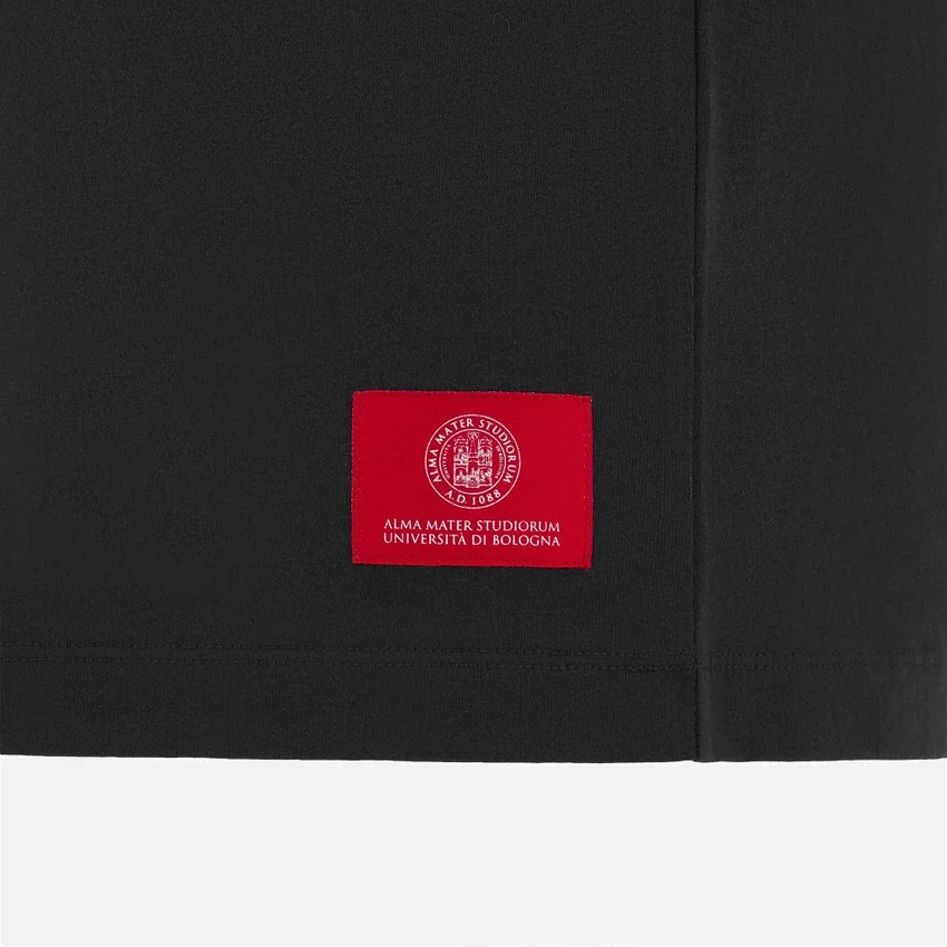 T-Shirt in cotone nero da adulto della collezione Unibo T-Shirt in cotone nero da adulto della collezione Unibo