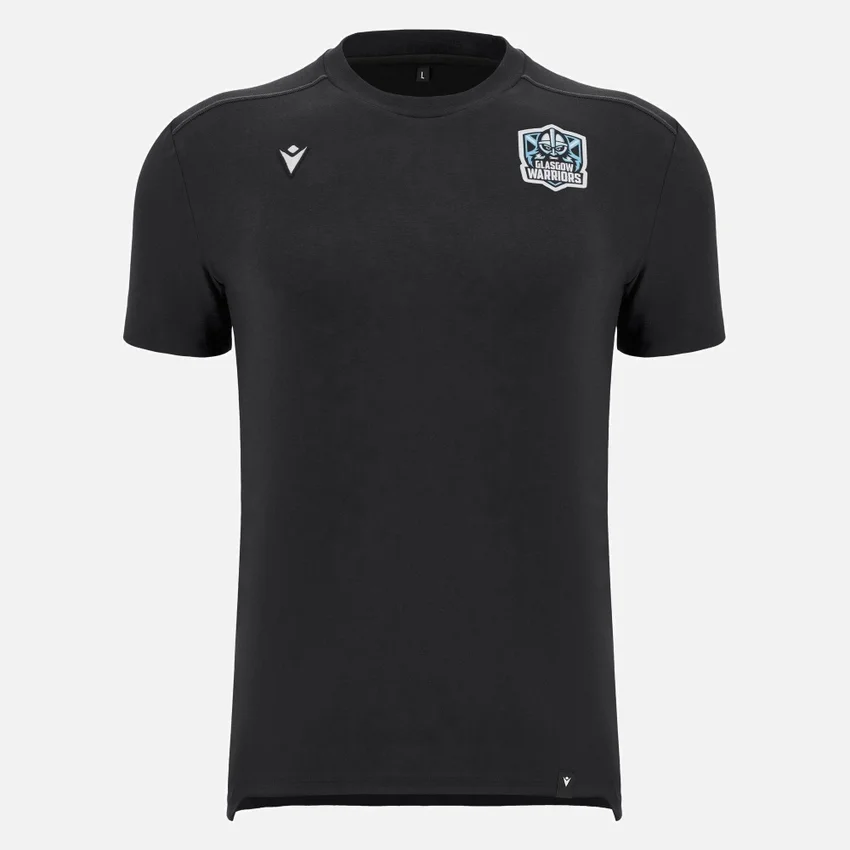 T-Shirt in cotone nero Glasgow Warriors 2025/26 T-Shirt in cotone nero Glasgow Warriors 2025/26