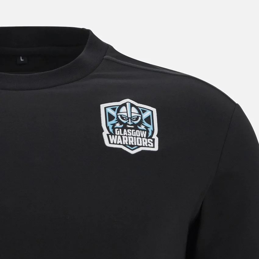 T-Shirt in cotone nero Glasgow Warriors 2025/26 T-Shirt in cotone nero Glasgow Warriors 2025/26