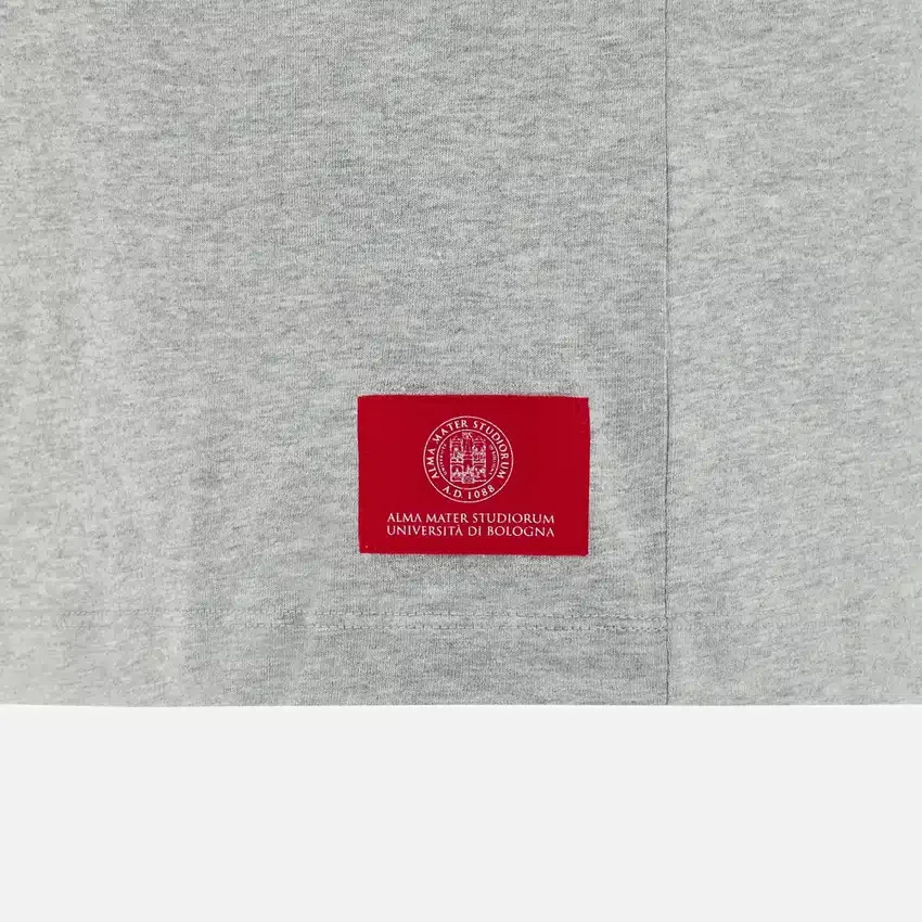 T-Shirt in cotone per adulti Unibo Collection Grigio Melange T-Shirt in cotone per adulti Unibo Collection Grigio Melange