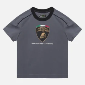T-Shirt sportiva grigia per bambini Automobili Lamborghini Squadra Corse