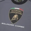 T-Shirt sportiva grigia per bambini Automobili Lamborghini Squadra Corse T-Shirt sportiva grigia per bambini Automobili Lamborghini Squadra Corse