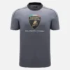 T-Shirt sportivo da uomo grigia Automobili Lamborghini Squadra Corse T-Shirt sportivo da uomo grigia Automobili Lamborghini Squadra Corse