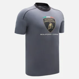 T-Shirt sportivo da uomo grigia Automobili Lamborghini Squadra Corse