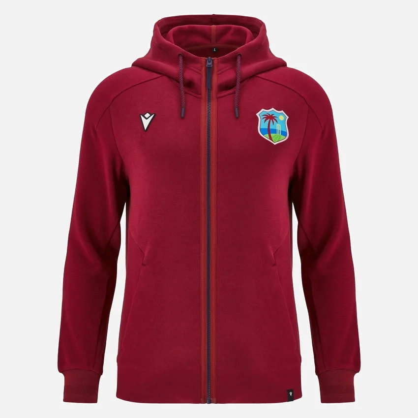 Top da viaggio con zip integrale per adulti West Indies Cricket 2025/26 Top da viaggio con zip integrale per adulti West Indies Cricket 2025/26