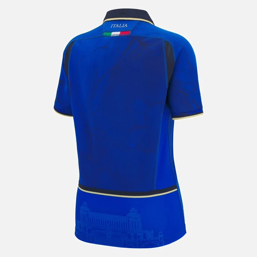 WRWC 2025 Italia Rugby Home Womens Slim Camicia WRWC 2025 Italia Rugby Home Womens Slim Camicia
